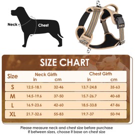 Eyein Dog Harness Medium, Anti Pull Adjustable Heavy Duty Pet Vest Harness with 2 Clips, Easy Control Escape Proof Puppy Harness with Soft Padded Handle Reflective for Outdoor Training Walking, M