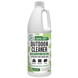 Mighty Mint Outdoor Cleaner, Powerful | Bleach-Free | Biodegradable, Cleans Stains from Mold & Mildew on Wood, Decks, Concrete, Patios, and Vinyl Siding, Natural Mint Scent, 32oz