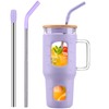 WINSA Glass Tumbler with Straw and Lid, 32 oz Glass