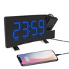 ThreeH Projection Clock FM Radio Alarm Clock with USB Charger