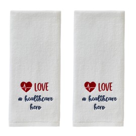 SKL HOME Love A Hc Hero Hand Towel (2-Pack), White