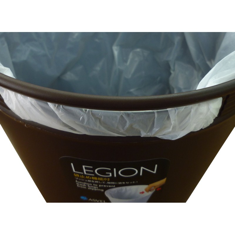 Asbel Liddless Trash Can for Bedroom Living Room 10.6L Legion