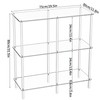 Acrylic Side Table Clear 3-Tier End Table for Living Room,