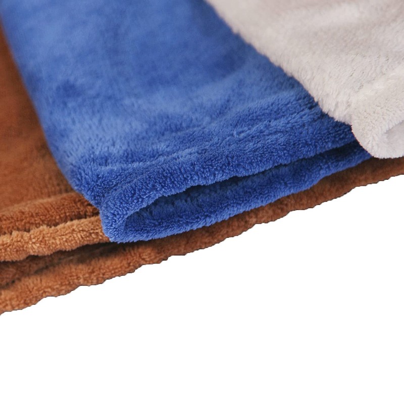 Safus Solid Fleece Blanket Plush Throw 50" x 60" -