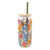 Vera Bradley Glass Tumbler with Straw and Lid, 20 oz