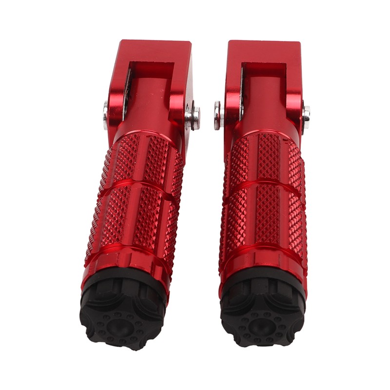 2Pcs Motorcycle Foldable Foot Pegs M8 Antislip Aluminium Alloy Universal