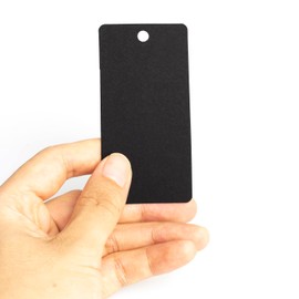 200pcs Gift Tags with String, Kraft Paper Blank Tags, Price Tags,Marking Tags,Display Label for DIY Project,Gifts Arts and Crafts Wedding Holiday (Black)