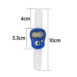 2X Digital LCD Electronic Golf Finger Hand Ring Knitting Row Tally Counter AU (Purple)