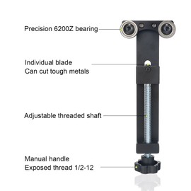 3mirrors Oil Filter Cutter Oil Filter Cutting tool with 3 Cutting Blade Fits Filters Up to 5.89"