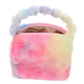 BIUDECO Makeup Bag for Women Travel Toiletry Kit Portable Storage Bag for Cosmetics Skincare Pens Plush Material Fashionable