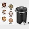 Ruikcoll Airtight Stainless Steel Coffee Container 1.8L with Outlet Valve
