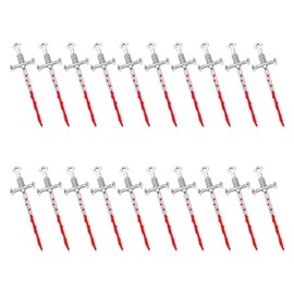 UNICRAFTALE 20Pcs Alloy Enamel Pendants Sword Charms Punk Earring Charms Anime Figures Decoration Charm for Book Lover Red Sword Charm Bookmarks Pendants for Jewelry Making 2mm Hole