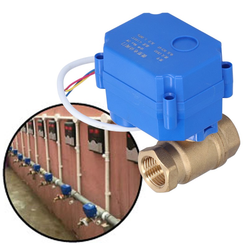 Electric Ball Valve BSP Brass Motorized 3 Wire DC3~6V Through