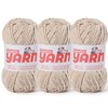 3 Pack Plush Chunky Chenille Yarn for Crocheting, Soft Fluffy