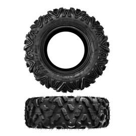 Torchbeam 25x8-12 ATV UTV Mud All Terrain Tires 25x8x12,6 Ply Bias Tires for Quad,Side by Side Hybrid Tread for Dirt, Snow and Trail Riding,SET OF 2, 22 PSI Z-199-1