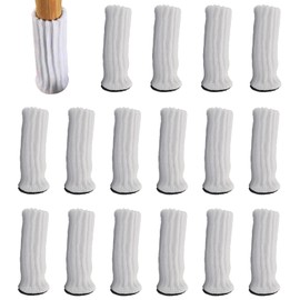 PAITOK 16 Pieces Chair Back Socks, High Elastic Knitted Material Which Is Non-Slip And Wear-Resistant, Avoid Scratches And Noises And Are Excellent Chair Leg Protectors (White)