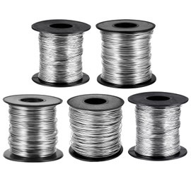 5 Rolls Jewelry Wire 18 Gauge 20 Gauge 22 Gauge 24 Gauge 26 Gauge Silver Wire for Jewelry Making Stainless Steel Jewelry Wire Bendable Craft Wire Tarnish Resistant Beading Wire for Jewelry Making