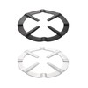 2 Pcs Gas Ring Reducers, Silver, Black