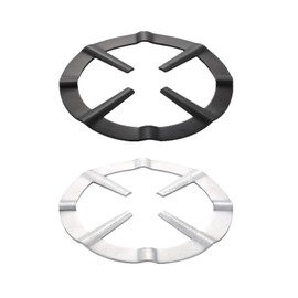 2 Pcs Gas Ring Reducers, Silver, Black
