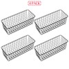 XINFULL 4 Pack Wire Storage Baskets Household Metal Wall-Mounted Containers