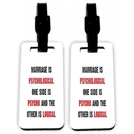 Sam Sandor-Lollipop Double Dipped in Psycho - Masonite Luggage Identifier Tags with Straps (x4)