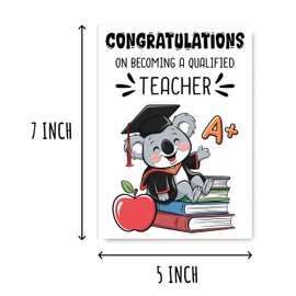 Congratulations On Becoming A Qualified Teacher - Teacher Graduation Card - New Teacher Card - Congratulations Grad Card - Koala Teacher Card