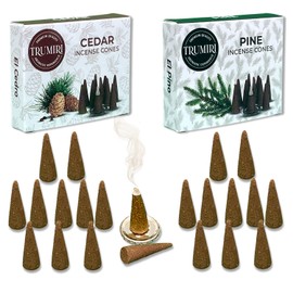 Incense Cones - Combo Pack of 20 Cone Incense - 10 Nag Champa + 10 Palo Santo - Insence Cones - Incense Cones Scented - Cone Incense Scents - Insense Cones - Incent Cone