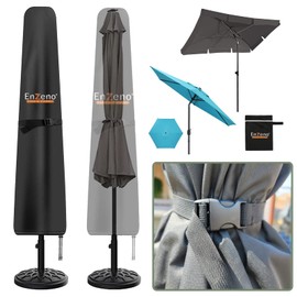 Enzeno Parasol Protective Cover, Parasol Cover for Diameter 2 m/3 m, Waterproof, Umbrella Cover, Cantilever Parasol Cover, Garden Umbrella, Umbrella Cover, Cover for Market Umbrella/Balcony Umbrella