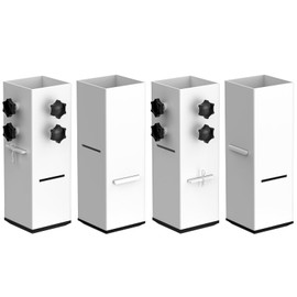 Fixirons 2025 Up-Grade Carbon Steel Bed Risers 3.15" Diameter Dorm Bed Riser Adjustable Height (3.2" or 5.1") College Dorm Bed Lifts Risers Supports 10,000 lbs for Dorm Beds, Tables & Furniture