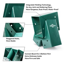 ABUSA Heavy Duty Swing Sets Brackets Including 2 A-Frame Swing Set Brackets and 4 Swing Hangers for Playground Equipment Mounting Parts Hardware Included (Black)