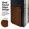 Brosisincorp Walnut Wood Book Ends for Shelves - Hand Polished