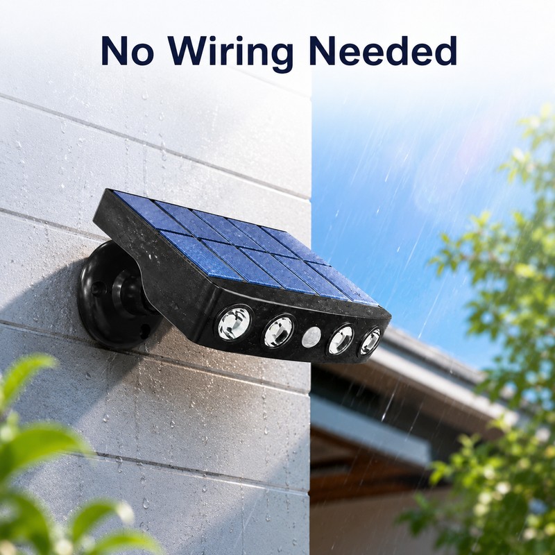 Solar Outdoor Wall Light for Garden Security – 4 LED