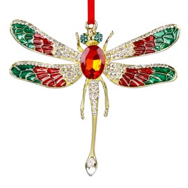 WhatSign Dragonfly Ornaments for Christmas Tree Metal Dragonfly Christmas Ornaments Dragonfly Christmas Tree Ornaments Dragonfly Ornaments Christmas Decorations Dragonfly Gifts for Women Girls Kids