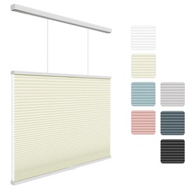 Changshade Custom Cordless Top Down Bottom Up Cellular Shades, Light Filtering Shade with The Diameter of 1.5 Inch Honeycombs for Office, Living Room, Bedroom, Thermal Insulated, Beige Yellow
