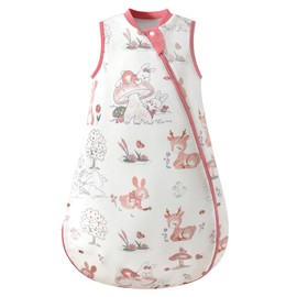 usbettas Baby Sleep Sack, 2.5 TOG Infant Sleeveless Sleeping Sack, 2-Way Zipper Quilted Toddler Wearable Blanket for Winter, Rabbit, Medium