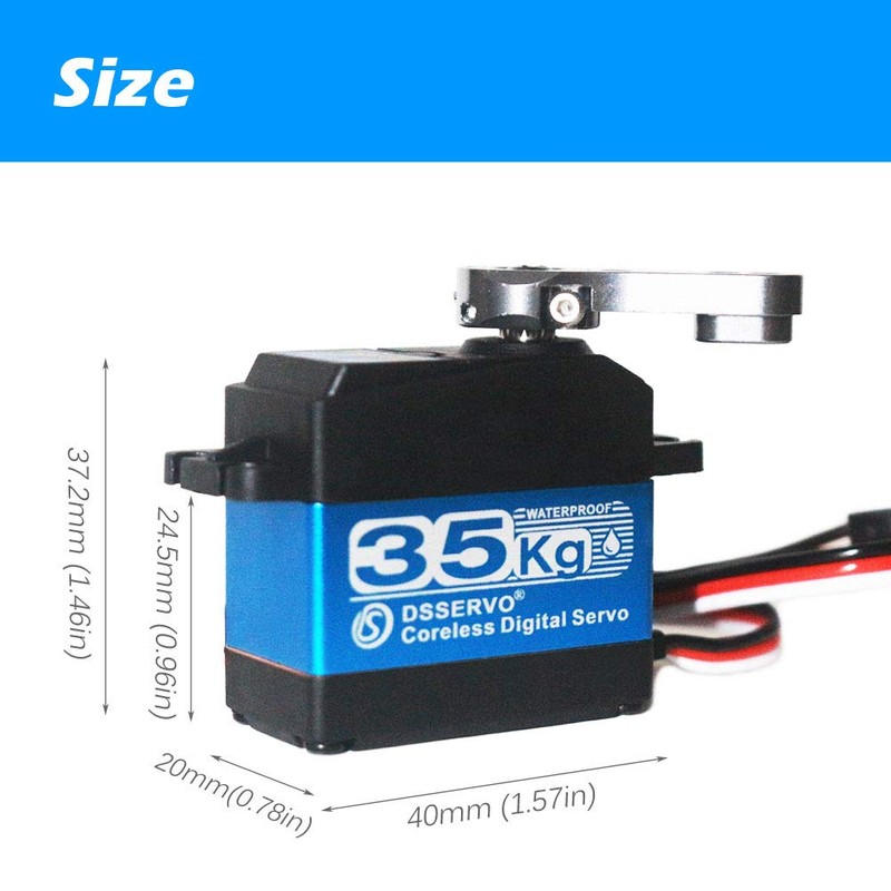 ANNIMOS 35KG Coreless Digital Motor Servo 7.4V High Speed Stainless