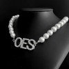 Order Of The Eastern Star Society Beads Necklace OES White