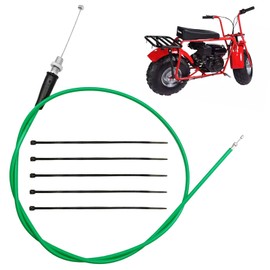 NOTISH 50 inch Go Kart Throttle Cable, Long Universal Throttle Cable, Throttle Pedal Brake with Bandage, Fit for Predator 79cc, 97cc, 196cc, 212cc, Coleman CT100U, Mini Bike GX200, Bike Part(green)