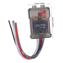 CHILDWEET Car Stereo Converter Adapter for Low Bass Amplifier Compact Design for Enhanced Audio Performance Suitable for Smartphones and Players Durable Construction