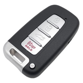 4 Buttons Replacement Key Fob Cover fit for Hyundai 2011-2015 Sonata 2011-2013Elantra 2009-2014 Genesis 2011-2017 Veloster Replacement for Kia Optima 2010-2013 Key Fob Shell（SY5HMFNA04）