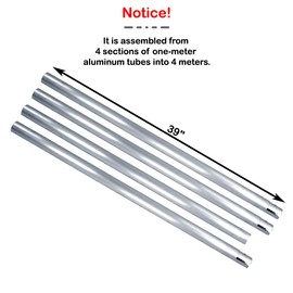 Jorixxy 13 Ft/4M Metal Tube Crossbar for Manual/Electric Studio Roller Backdrop Wall Mount System,for Photography Background Support System