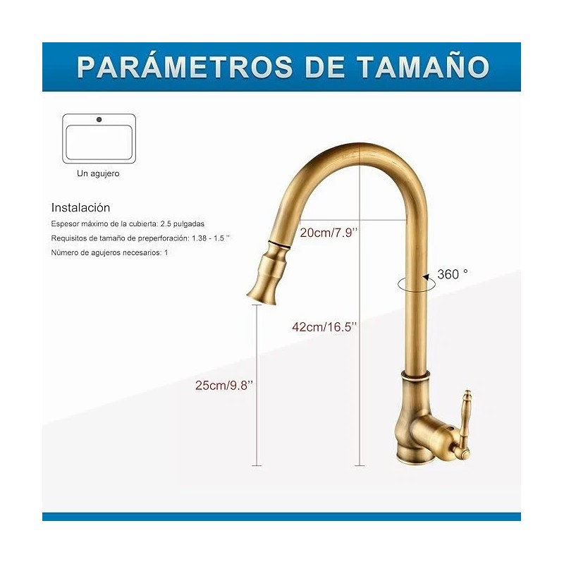 Rozin Kitchen Faucet Pull Out Spray Single Handle Sink Swivel