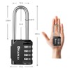 1 Pack disecu 4 Digit Combination Lock, 2.6 Inch Long