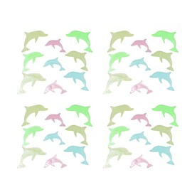 BESPORTBLE 36pcs Glow in The Dark Wall Stickers Dolphin Window Ceiling Decal DIY for Christmas Birthday Party Wall Decoration (Mixed Color)
