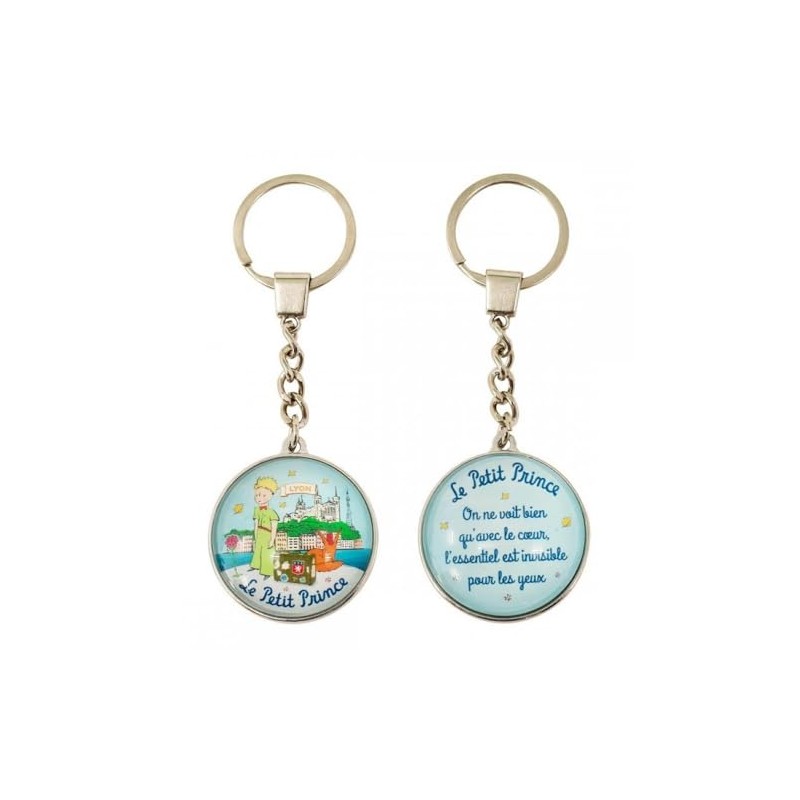 Round Glass Keyring Collection The Little Prince (Lyon), Multi-Colour, Medium,