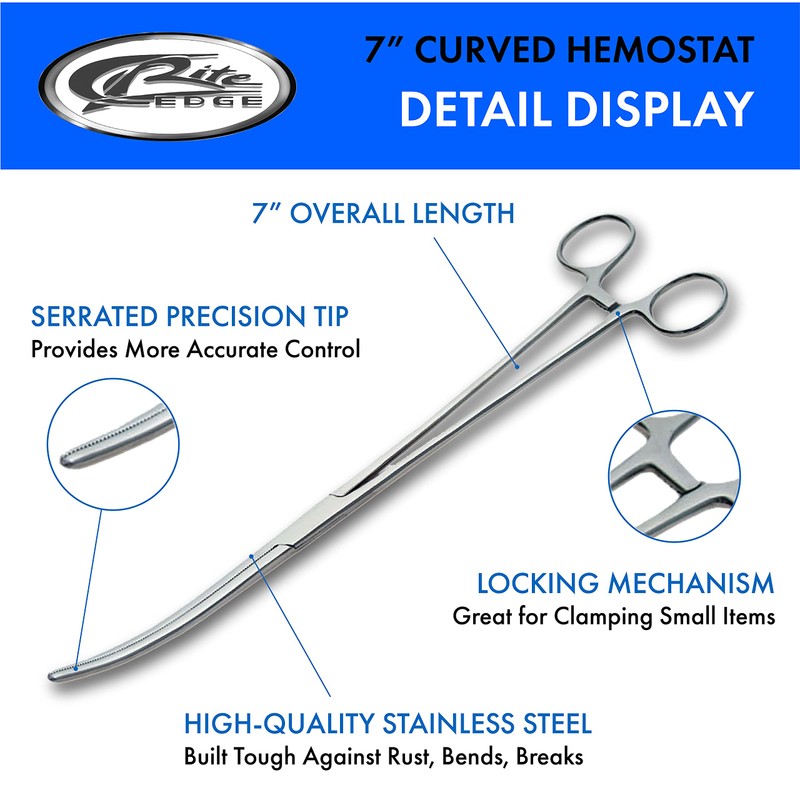 Szco Supplies Curved Hemostat, 7-Inch
