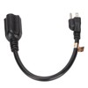 Nema 5‑15P to 5‑20R Adapter 14AWG Heavy Duty 15 Amp