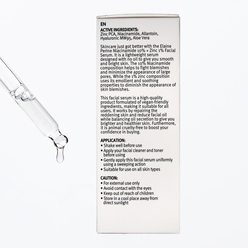 NIACINAMIDE 10% + ZINC 1% SERUM for large pores and