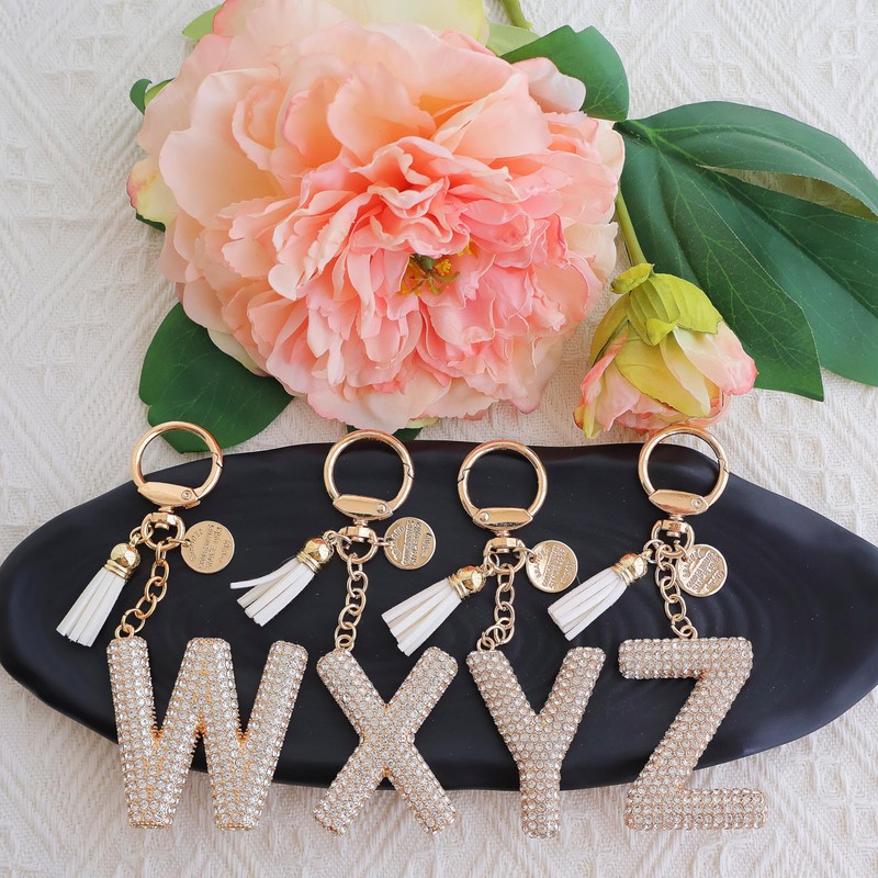 Initial Keychain For Women Letter Keychain A-Z Gift For Girl