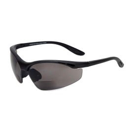 Calabria 91348 Anti Fog Bifocal Reading Safety Glasses Readers +1.00 Grey Mens Womens Wrap Around Eye Protection Protective